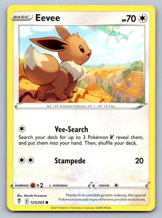 Eevee Common 125/203 SWSH07: Evolving Skies NM