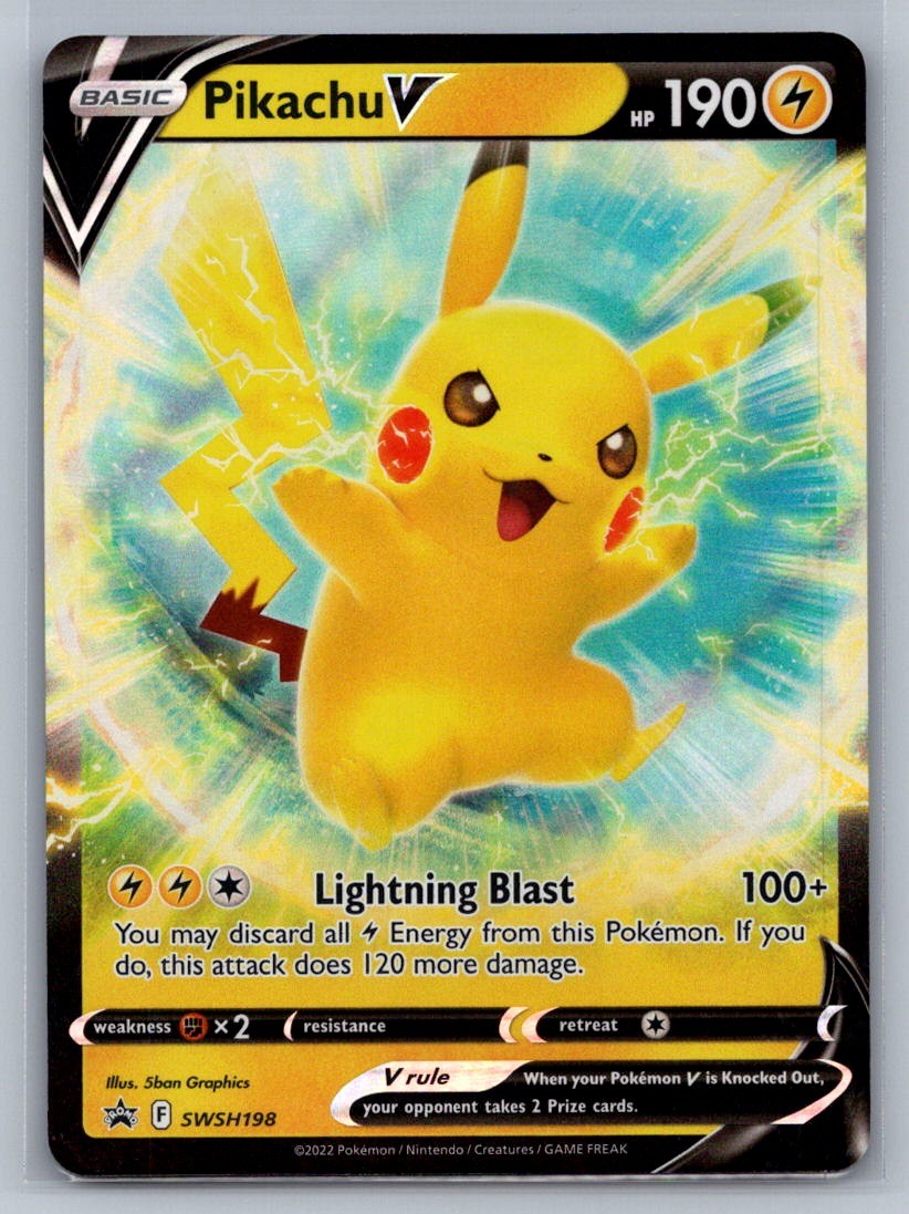 Pikachu V - Holo Promo SWSH198 SWSH: Sword & Shield Promo Cards NM