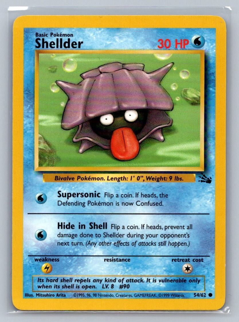 Shellder Unlimited Common 54/62 Fossil LP