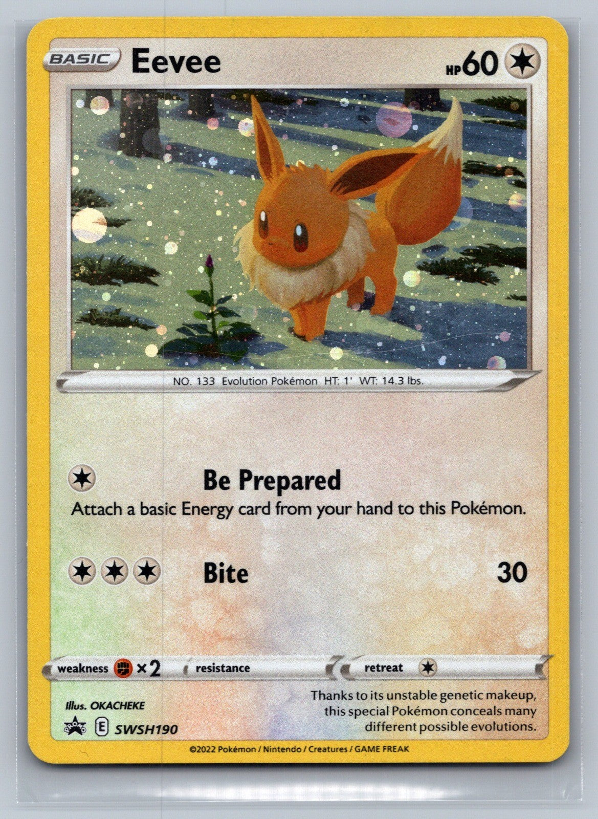 Eevee - Holo Promo SWSH190 SWSH: Sword & Shield Promo Cards LP