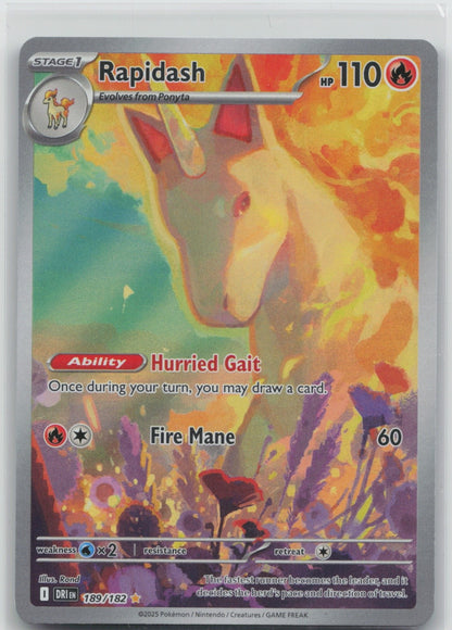 Rapidash - Holo Illustration Rare 189/182 SV10: Destined Rivals NM