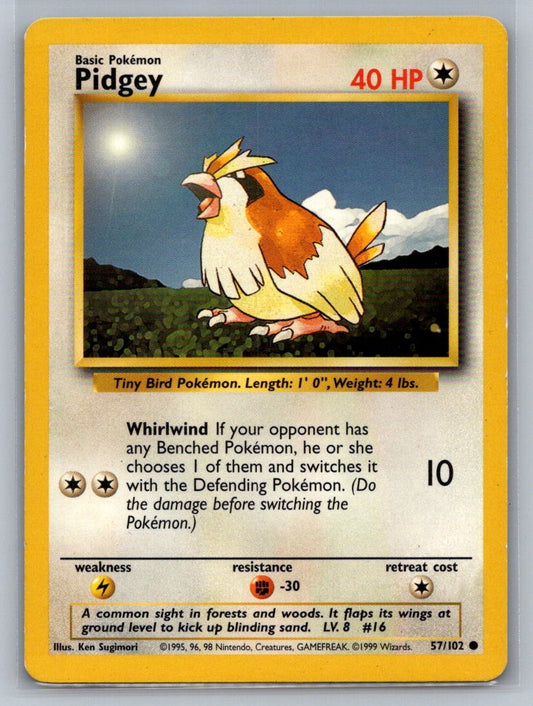 Pidgey Common 057/102 Base Set LP