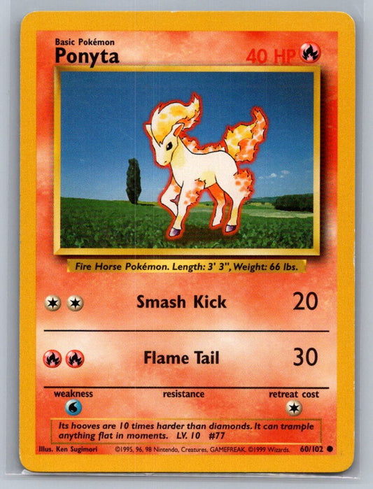 Ponyta Common 060/102 Base Set LP