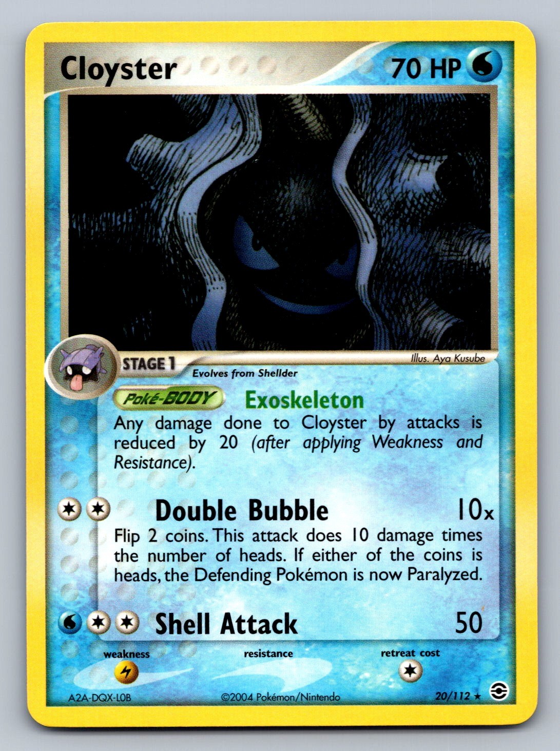 Cloyster Rare 20/112 FireRed & LeafGreen NM