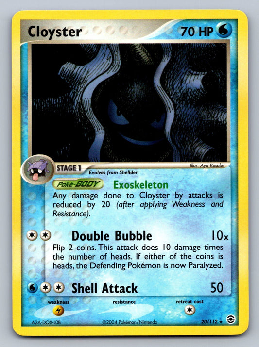 Cloyster Rare 20/112 FireRed & LeafGreen NM