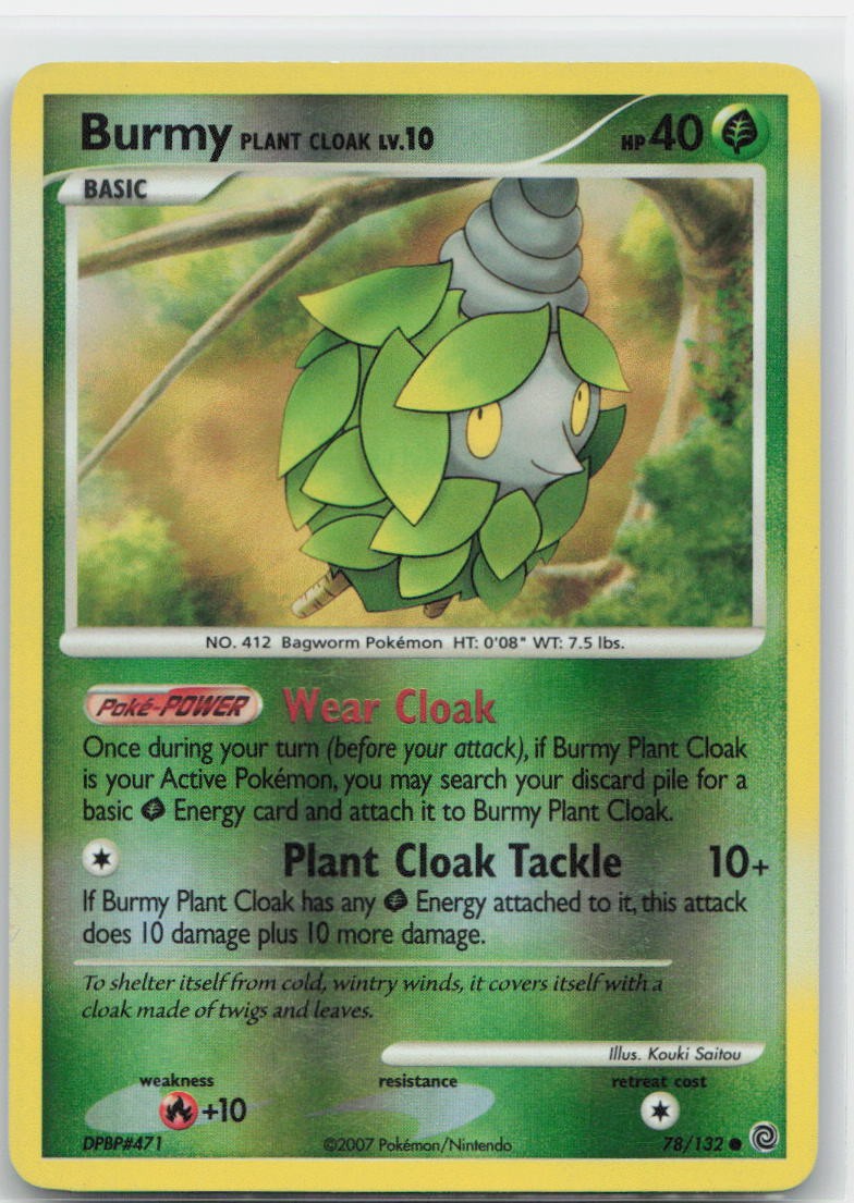 Burmy Plant Cloak Reverse Holo Common 78/132 Secret Wonders LP