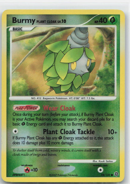 Burmy Plant Cloak Reverse Holo Common 78/132 Secret Wonders LP