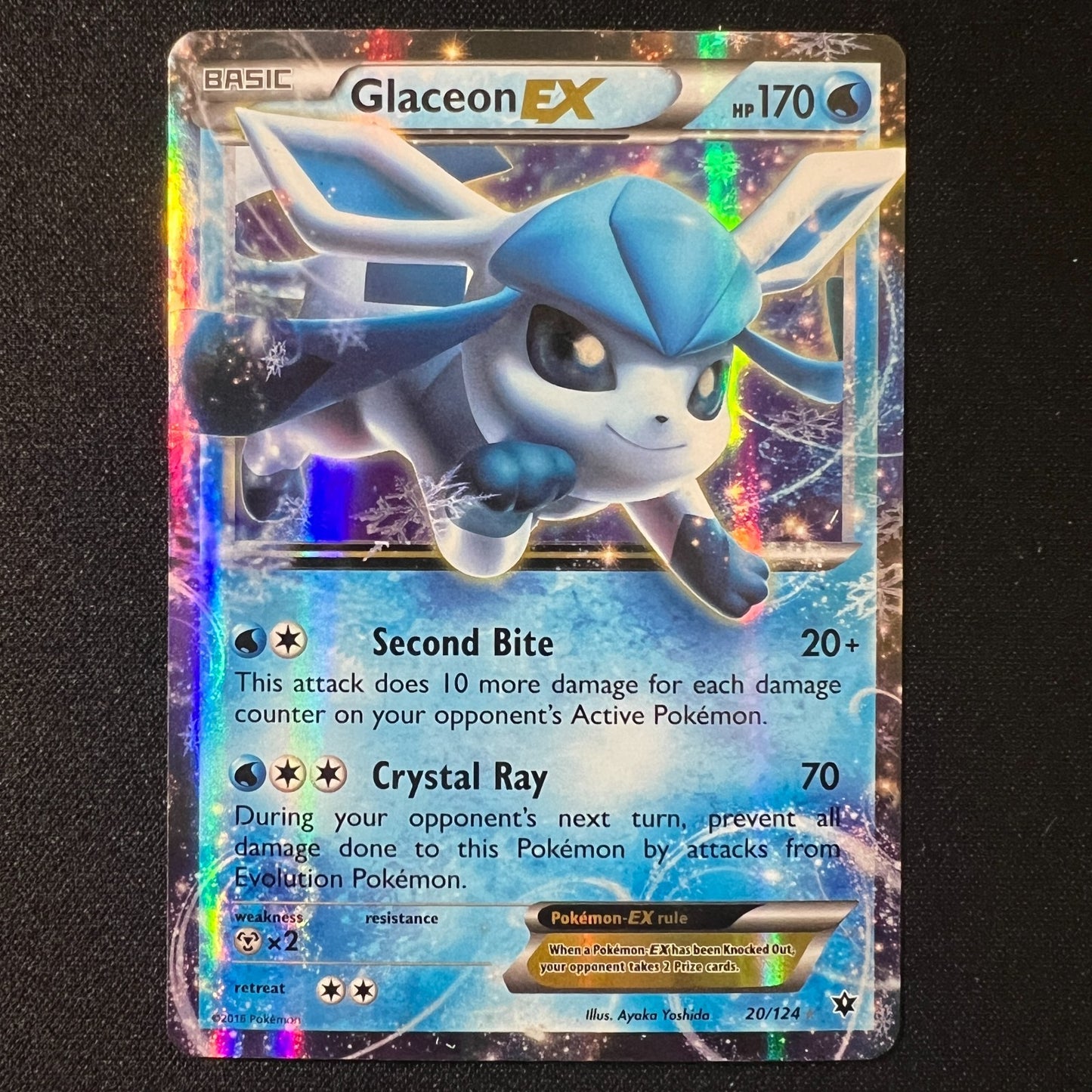 Glaceon EX 20/124 – Fates Collide Ultra Rare Holo Pokemon Cards TCG LP