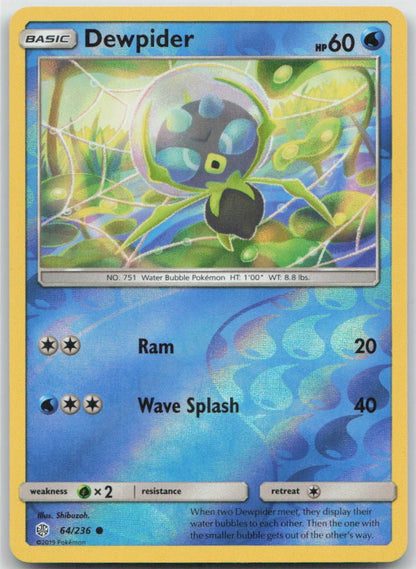 Dewpider Reverse Holo Common 64/236 SM - Cosmic Eclipse NM