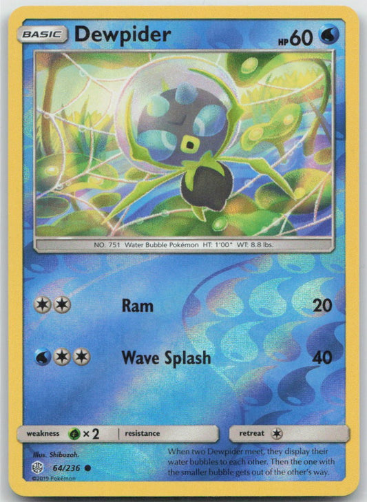 Dewpider Reverse Holo Common 64/236 SM - Cosmic Eclipse NM