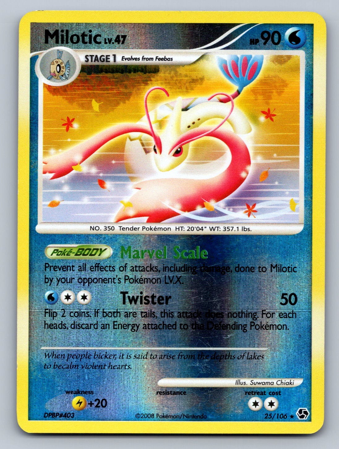 Milotic 25/106 Water Reverse Holo Great Encounters NM