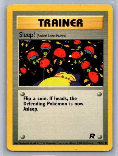Sleep! (Rocket's Secret Machine) Unlimited Common 79/82 Team Rocket LP