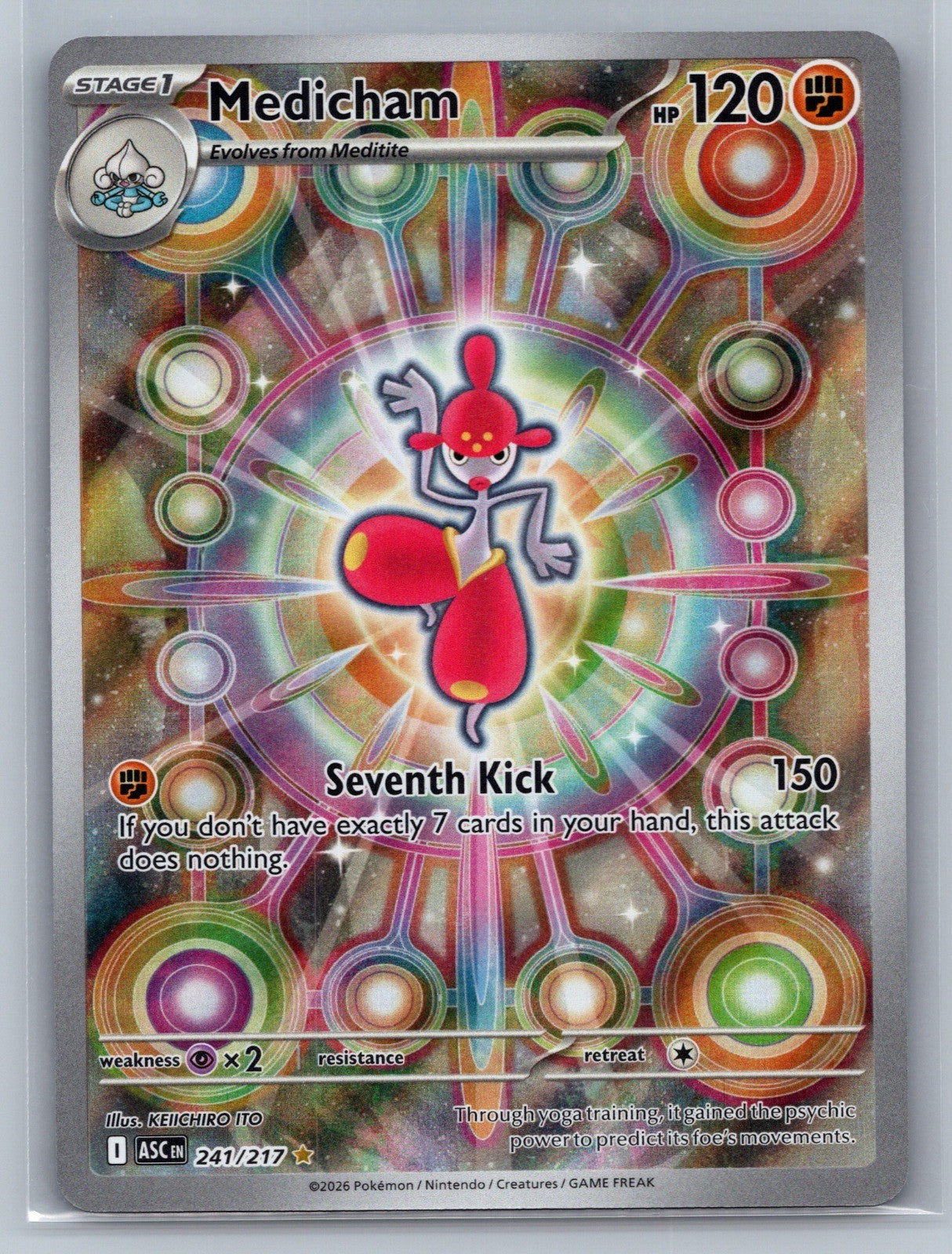 Medicham Holo Illustration Rare 241/217 ME: Ascended Heroes NM