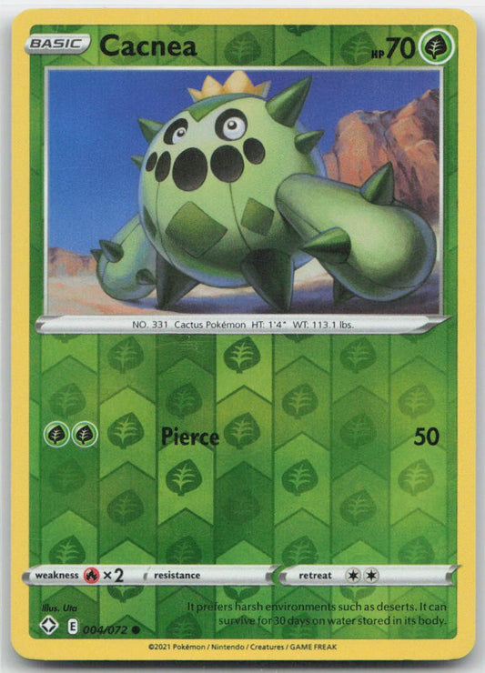 Cacnea Reverse Holo Common 004/072 Shining Fates NM