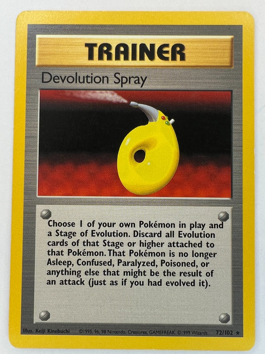 Devolution Spray - 72/102 - Pokemon Base Set Unlimited Rare Card WOTC LP