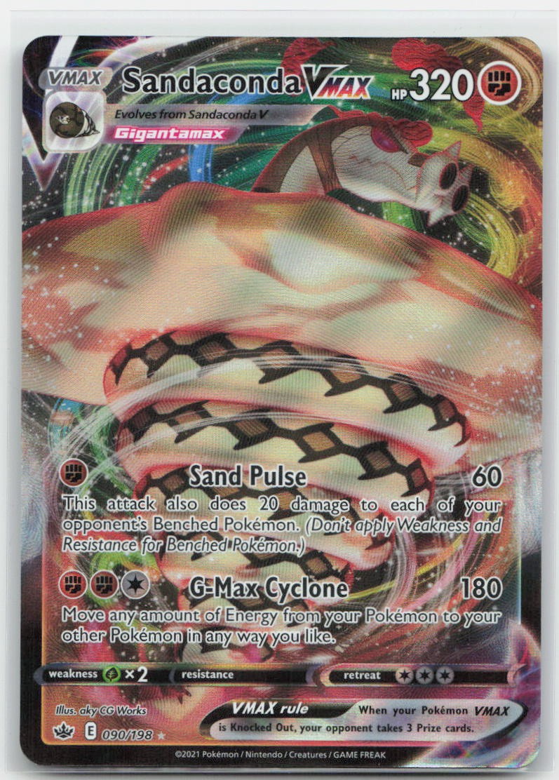 Sandaconda VMAX Holo Ultra Rare 090/198 SWSH06: Chilling Reign NM