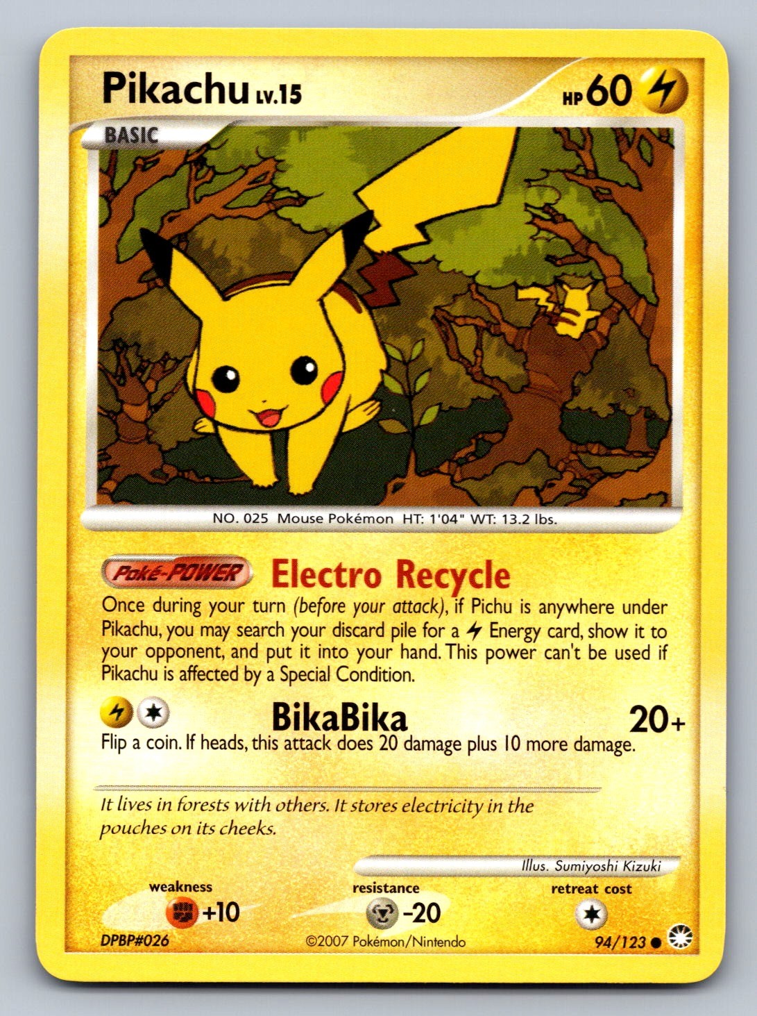 Pikachu 94/123 Lightning Mysterious Treasures NM