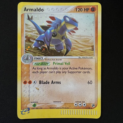 Armaldo - 1/100 - Pokemon Ex Sandstorm Vintage Holo Card LP