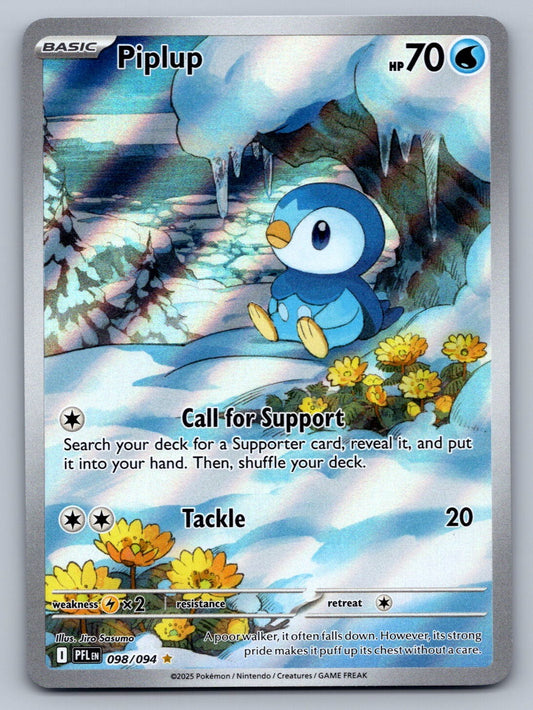 Piplup - 098/094 Water Holo ME02: Phantasmal Flames NM