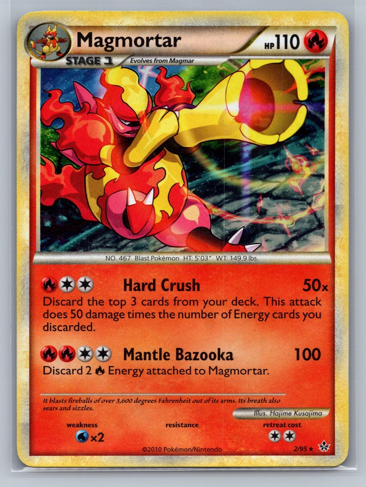 Magmortar Holo Rare 2/95 Unleashed LP