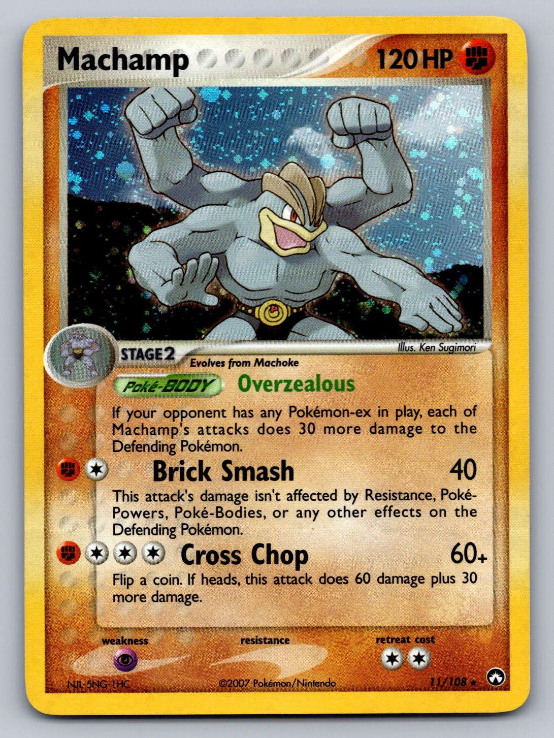Machamp Holo Rare 11/108 Power Keepers NM