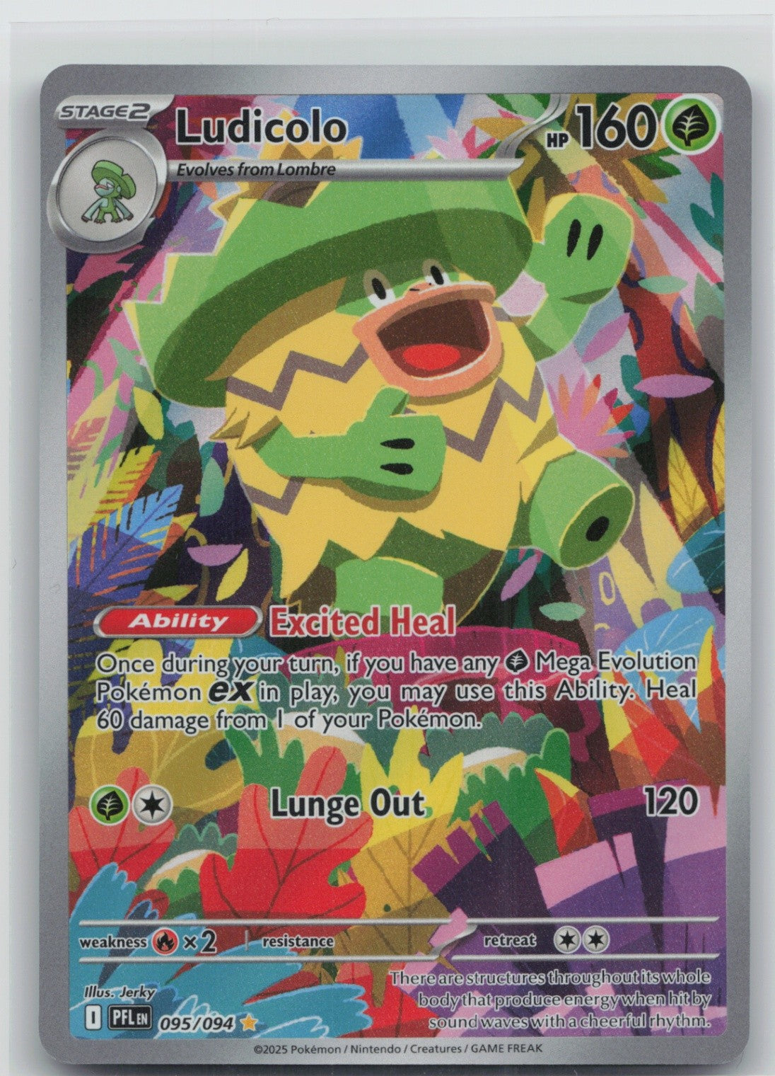 Ludicolo - Holo Illustration Rare 095/094 ME02: Phantasmal Flames NM