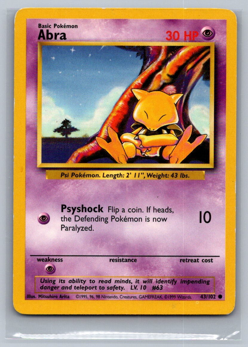 Abra Common 043/102 Base Set LP