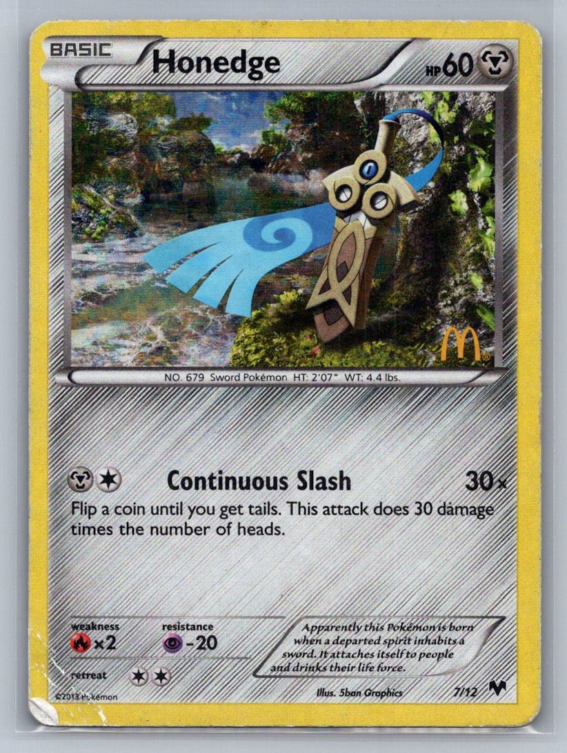 Honedge - 7/12 Holo Promo 007/012 McDonald's Promos 2014 HP