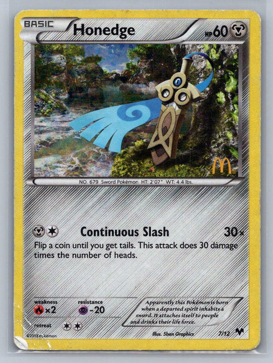 Honedge - 7/12 Holo Promo 007/012 McDonald's Promos 2014 HP