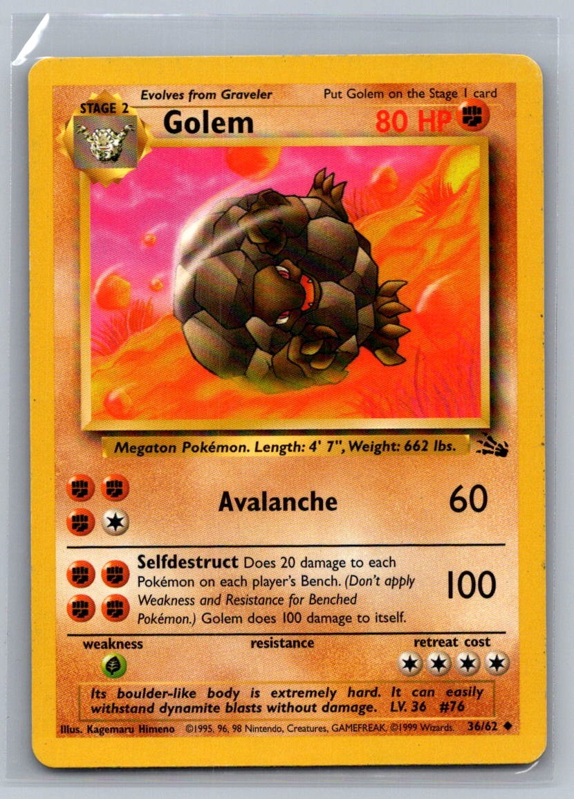 Golem Unlimited 36/62 Fossil LP