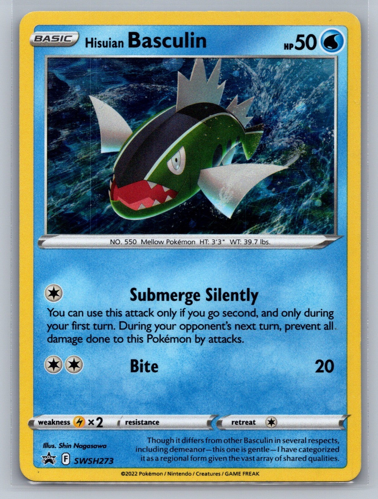 Hisuian Basculin - Holo Promo SWSH273 SWSH: Sword & Shield Promo Cards NM
