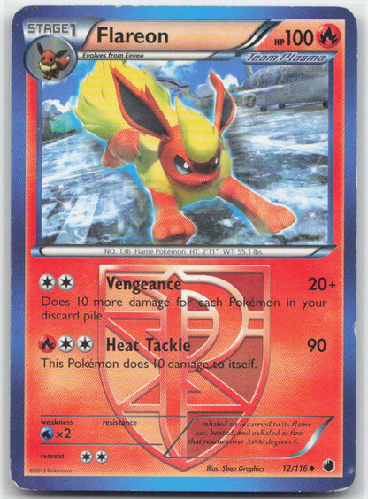 Flareon (Team Plasma) Uncommon 12/116 Plasma Freeze LP