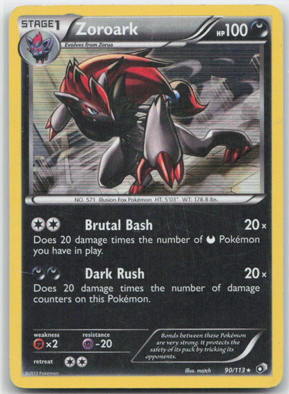 Zoroark Holo Holo Rare 90/113 Legendary Treasures NM