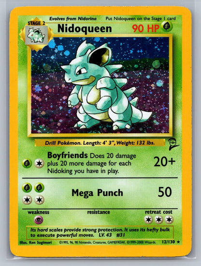 Nidoqueen Holo Holo Rare 012/130 Base Set 2 LP