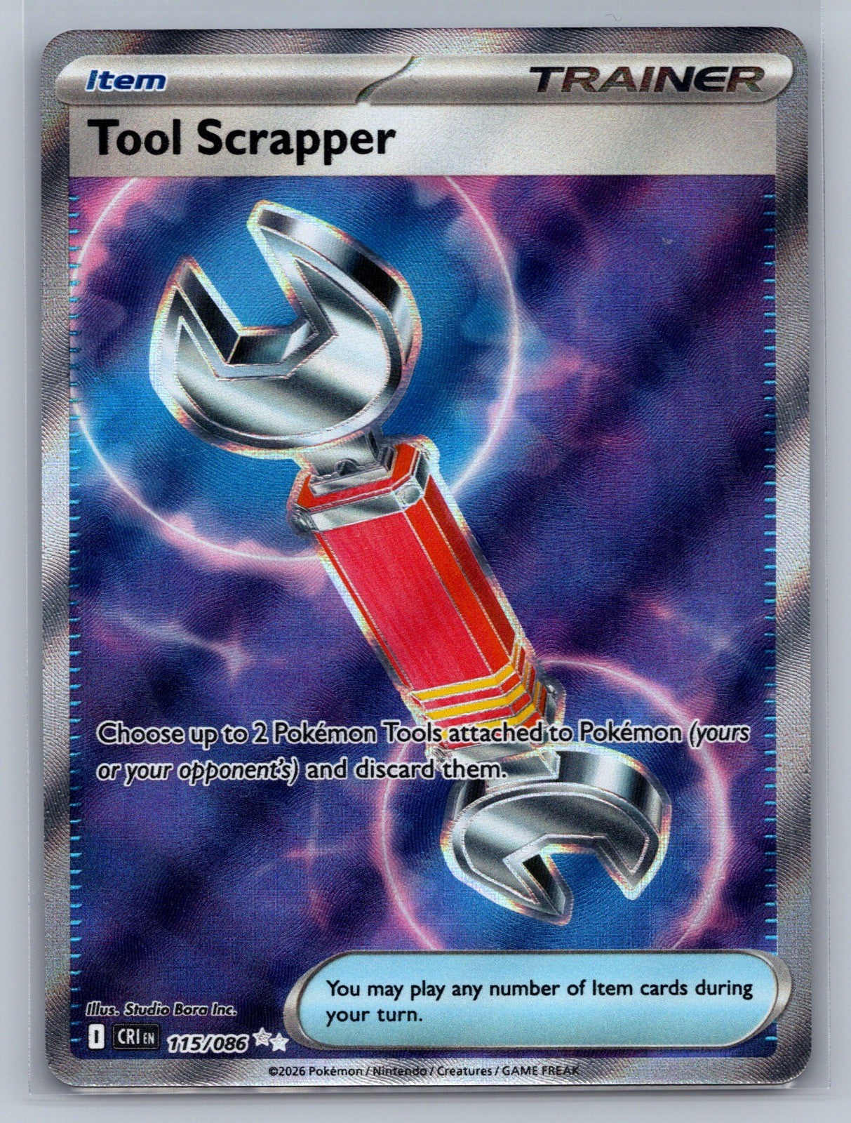 Tool Scrapper Holo Ultra Rare 115/086 ME04: Chaos Rising NM