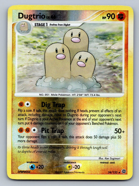 Dugtrio Reverse Holo Rare 24/132 Secret Wonders NM