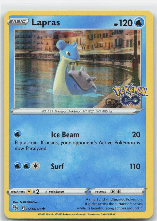 Lapras Holo Holo Rare 023/078 Pokemon GO NM