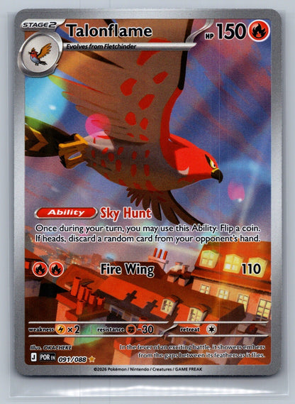 Talonflame - Holo Illustration Rare 091/088 ME03: Perfect Order NM