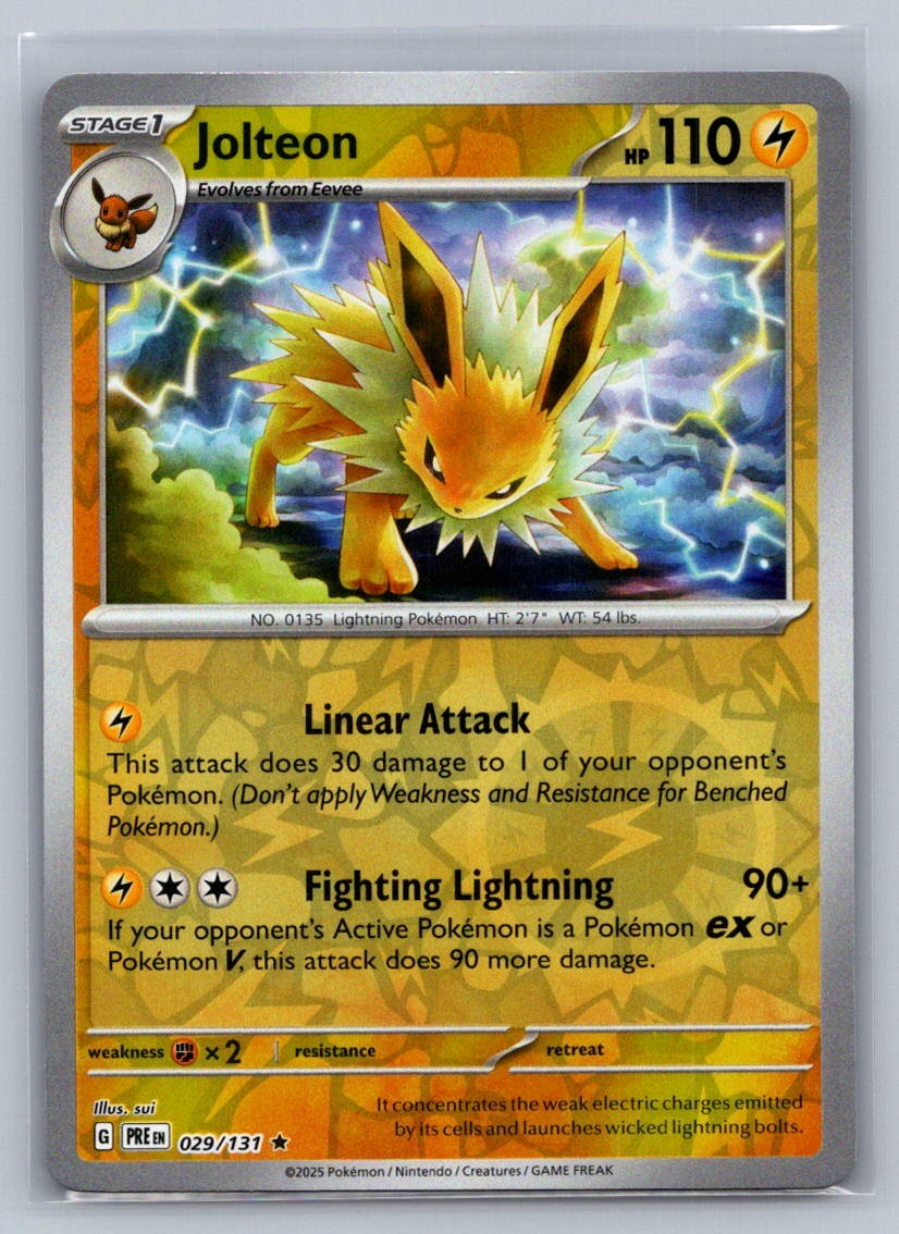 Jolteon Reverse Holo Rare 135/165 SV: Scarlet & Violet 151 NM