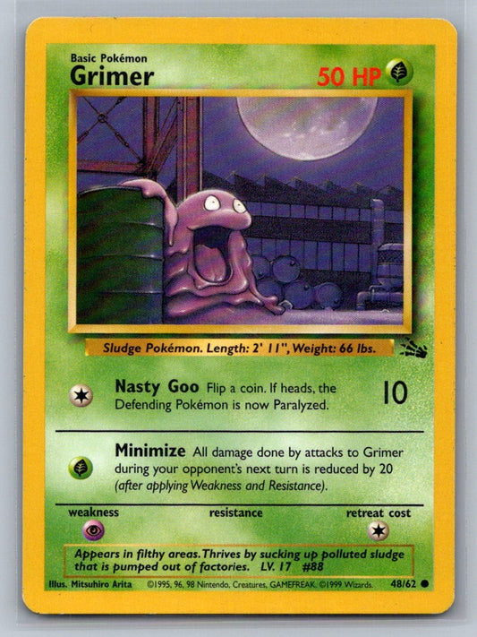 Grimer Unlimited Common 48/62 Fossil LP