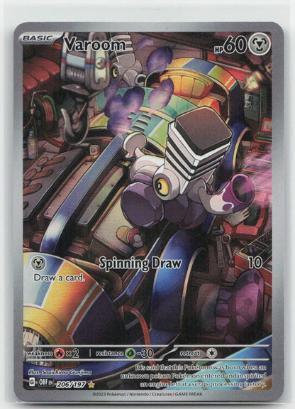 Varoom - Holo Illustration Rare 206/197 SV03: Obsidian Flames NM