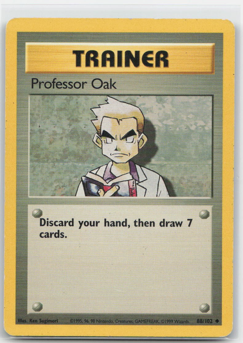 Professor Oak Normal Uncommon 088/102 Base Set MP
