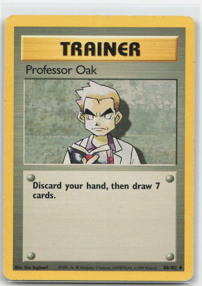 Professor Oak Normal Uncommon 088/102 Base Set MP