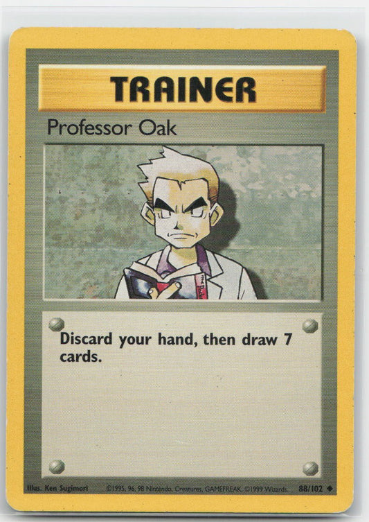 Professor Oak Normal Uncommon 088/102 Base Set MP