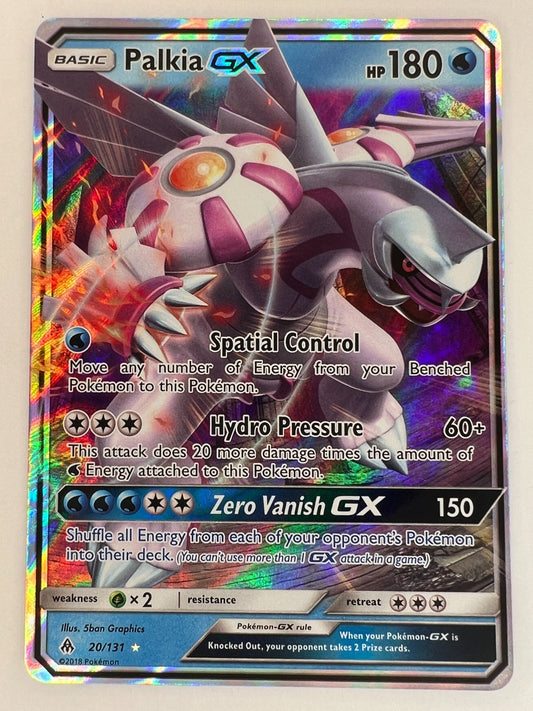 Palkia GX - 20/131 - Pokemon Forbidden Light Sun & Moon Ultra Rare Card NM