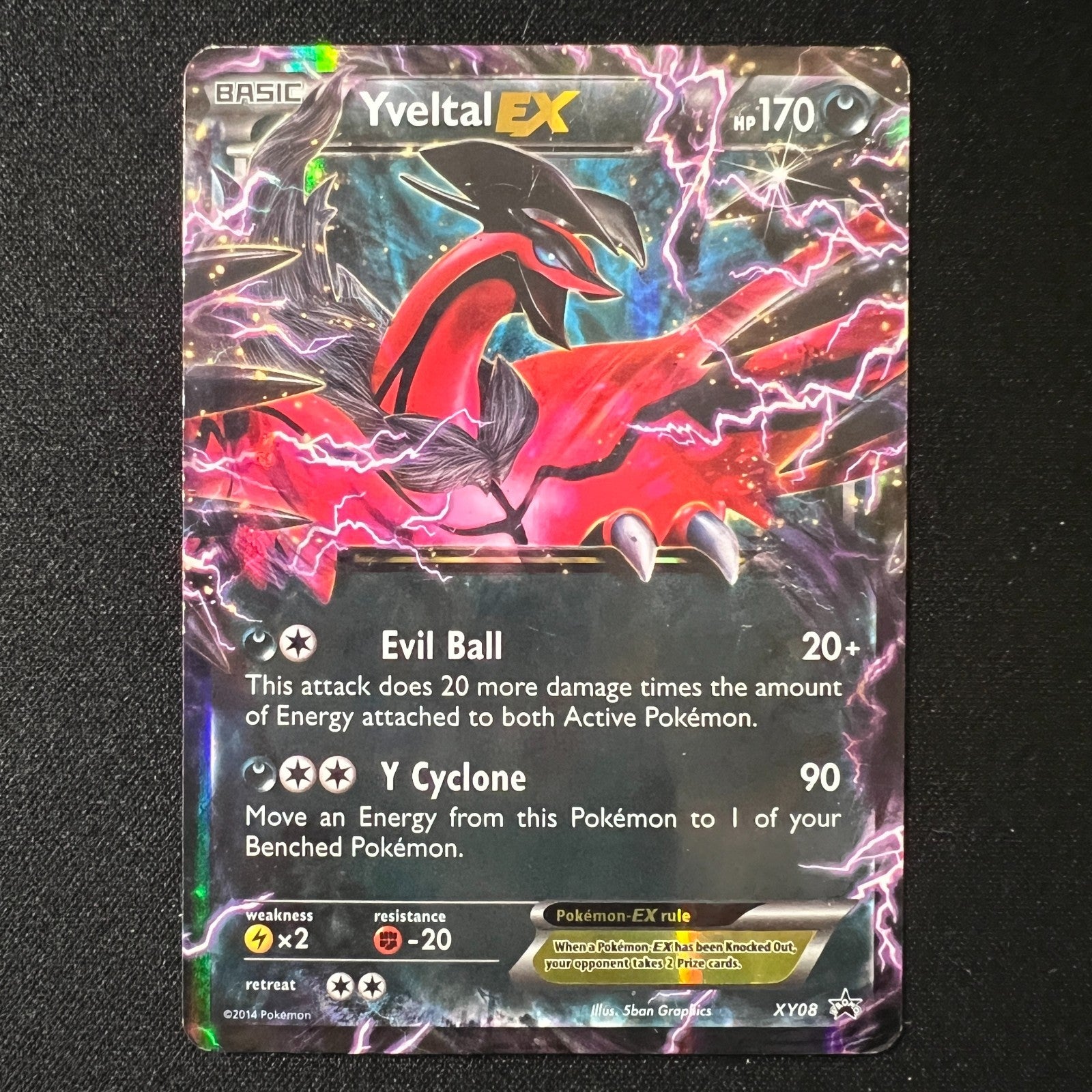 Yveltal EX XY08 – Promo Black Star Holo Rare Pokemon Cards TCG MP