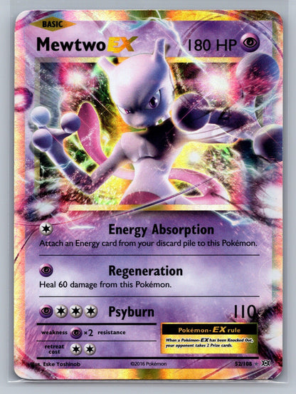 Mewtwo EX Holo Ultra Rare 52/108 XY - Evolutions LP