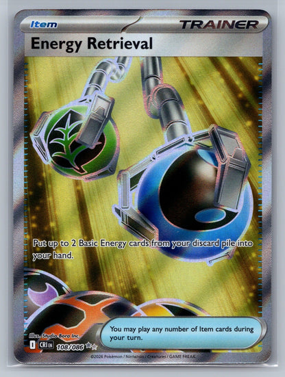 Energy Retrieval Holo Ultra Rare 108/086 ME04: Chaos Rising NM