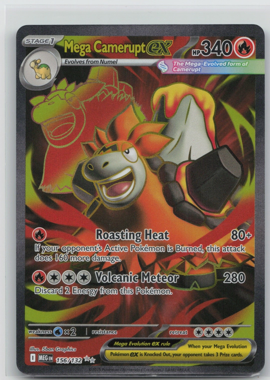 Mega Camerupt ex - Holo Ultra Rare 156/132 ME01: Mega Evolution NM