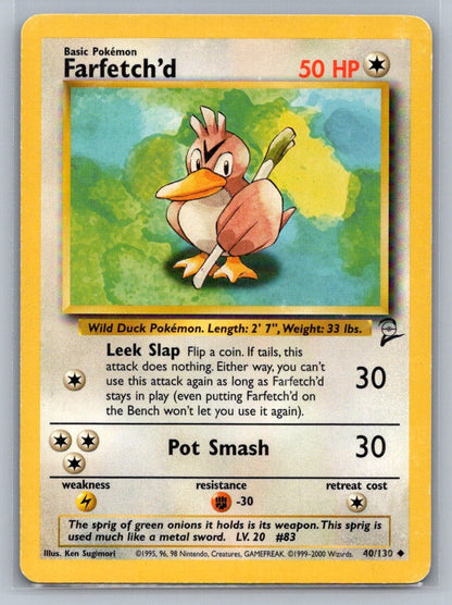 Farfetch'd Uncommon 040/130 Base Set 2 LP
